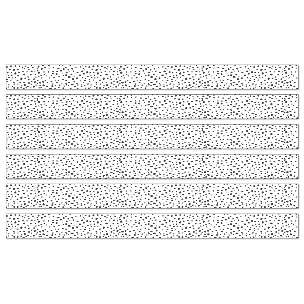 Carson Dellosa Education Straight Border, We Belong Black Dots, 36ft Per Pack, Set Of 6 Packs MPN:CD-108495-6