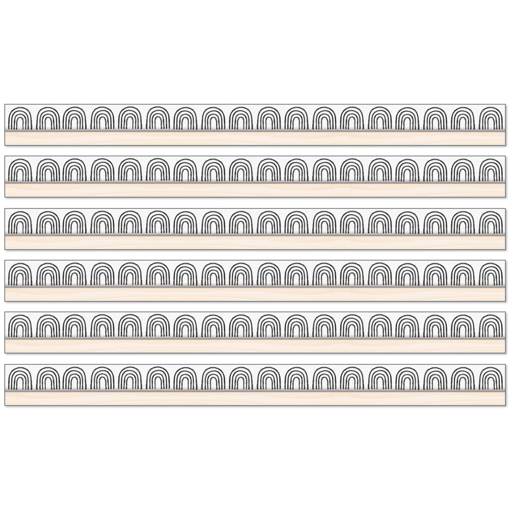 Carson Dellosa Education Happily Ever Elementary Creatively Inspired Straight Borders, Rainbows, 12 Borders Per Pack, Set Of 6 Packs MPN:CD-108502-6