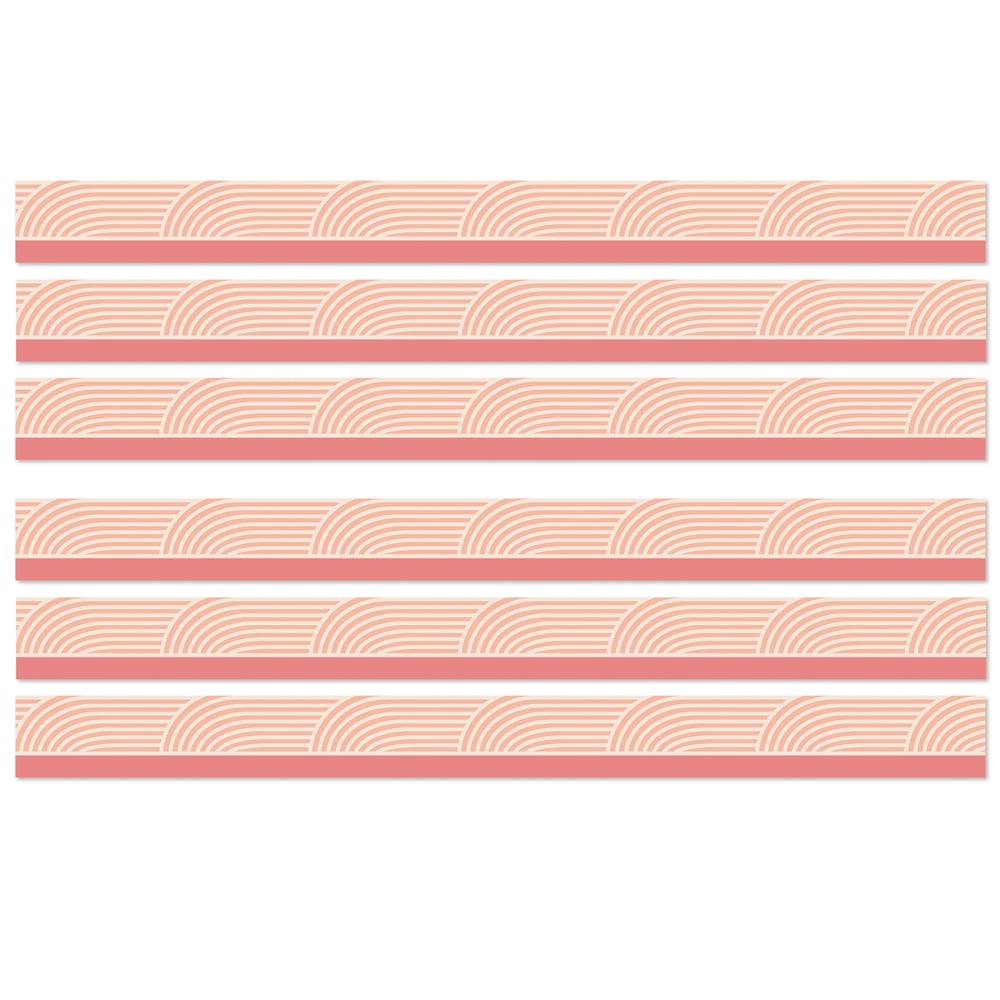 Carson Dellosa Education Straight Border, True to You Coral Wave, 36ft Per Pack, Set Of 6 Packs MPN:CD-108524-6