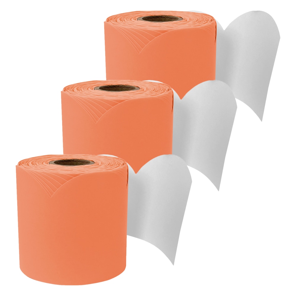 Carson Dellosa Education Rolled Scalloped Bulletin Board Border, Mango, 65 Feet, 3 Packs MPN:CD-108529-3