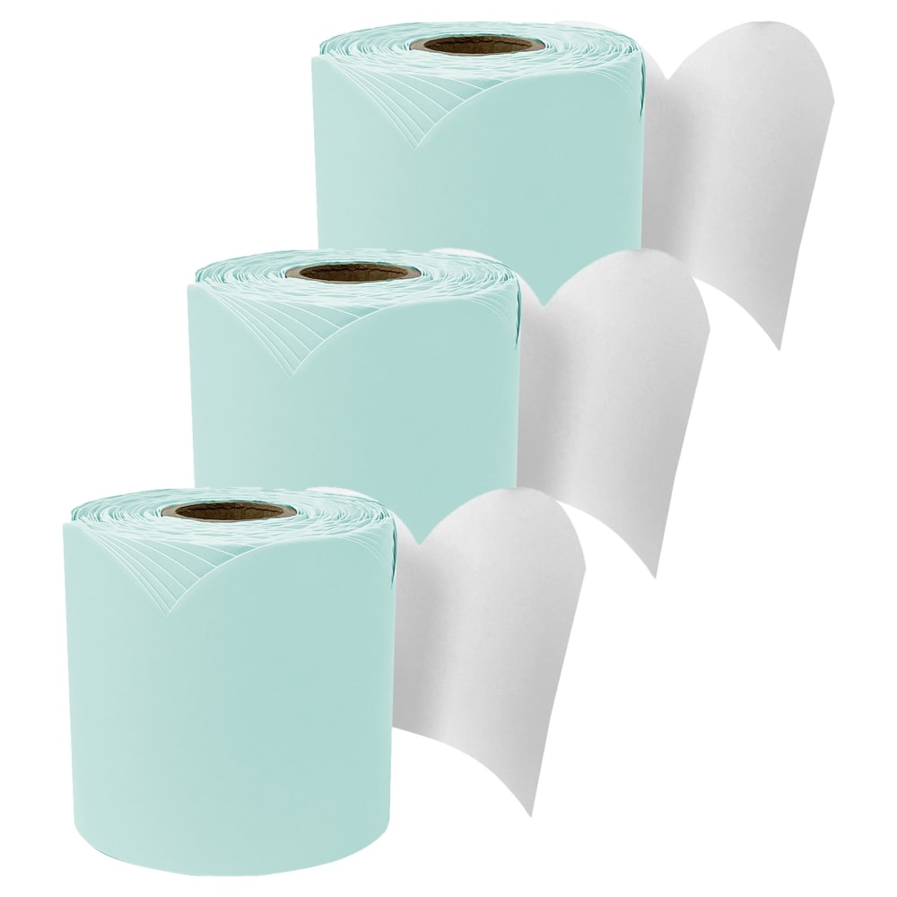 Carson Dellosa Education Rolled Scalloped Bulletin Board Border, Sea Glass Green, 65 Feet, Pack Of 3 MPN:CD-108532-3