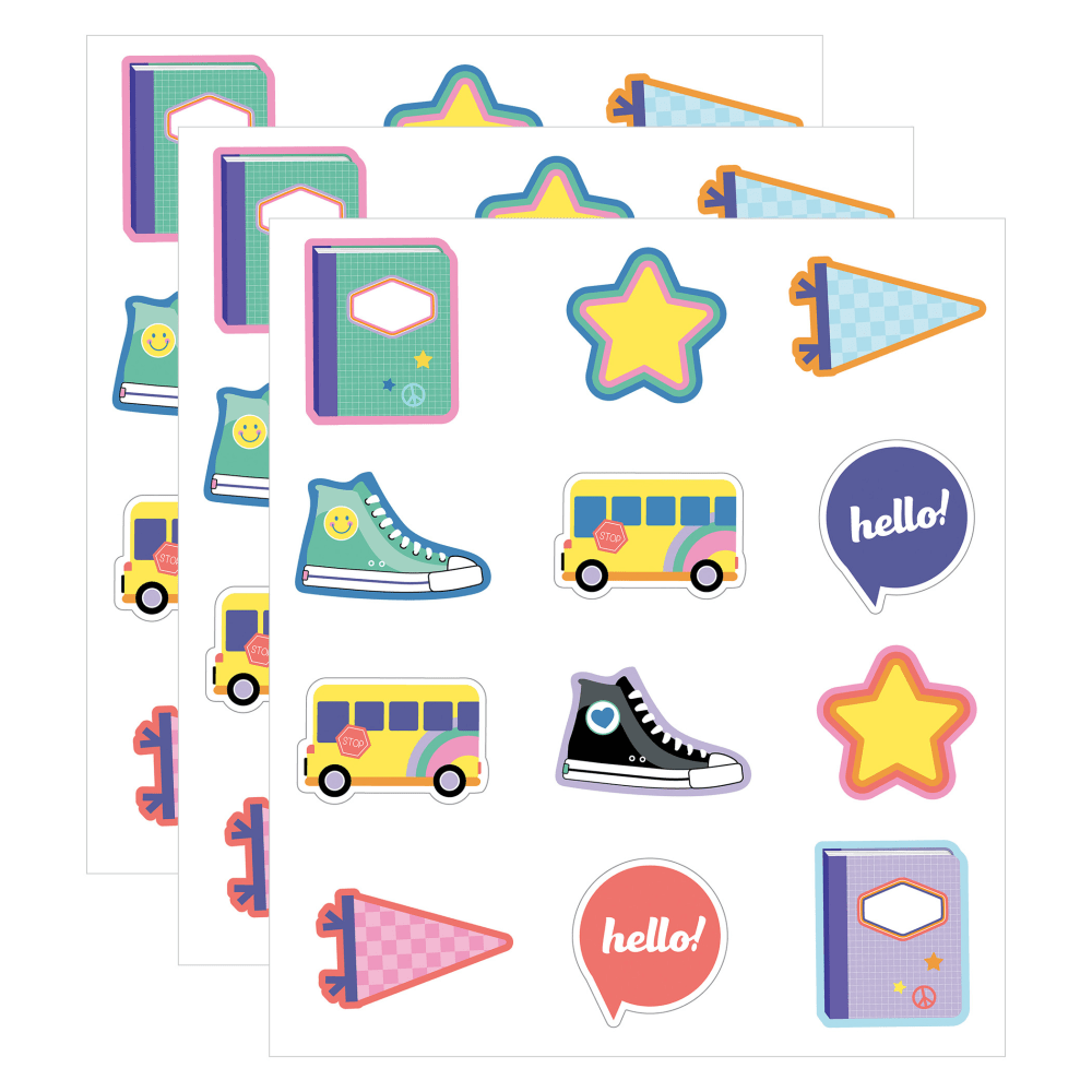Carson Dellosa Education Cut-Outs, We Stick Together Hello School, 36 Cut-Outs Per Pack, Bundle Of 3 Packs MPN:CD-120652-3