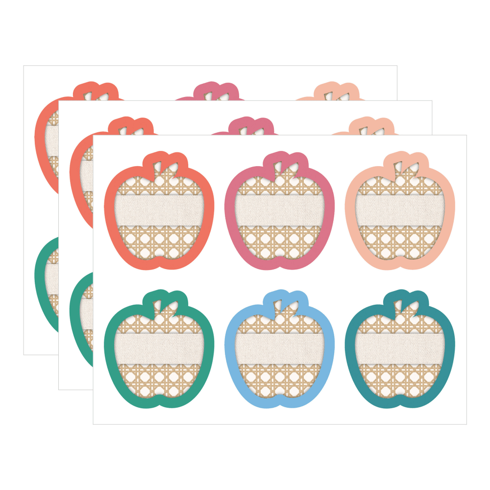 Carson Dellosa Education Cut-Outs, 5in x 5-7/16in, True To You Boho Apples, 36 Cut-Outs Per Pack, Bundle Of 3 Packs MPN:CD-120653-3