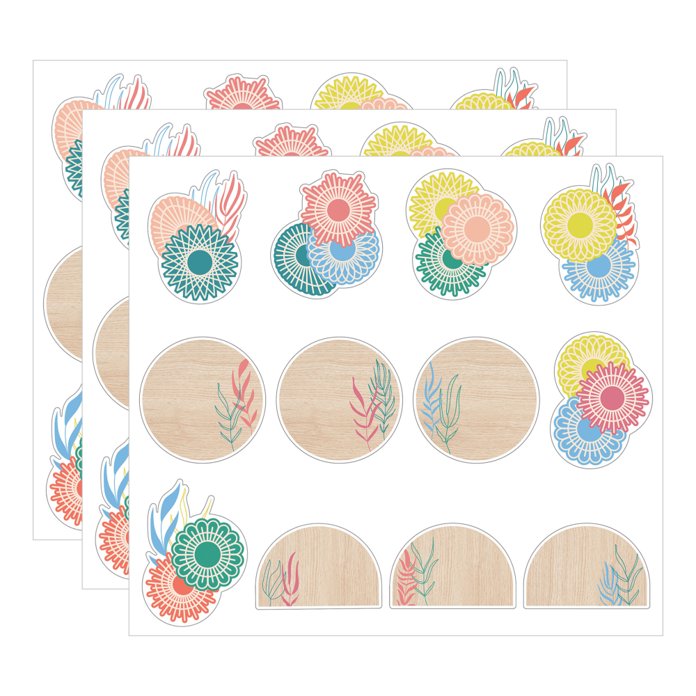 Carson Dellosa Education Cut-Outs, True To You Boho Accents, 36 Cut-Outs Per Pack, Bundle Of 3 Packs MPN:CD-120654-3