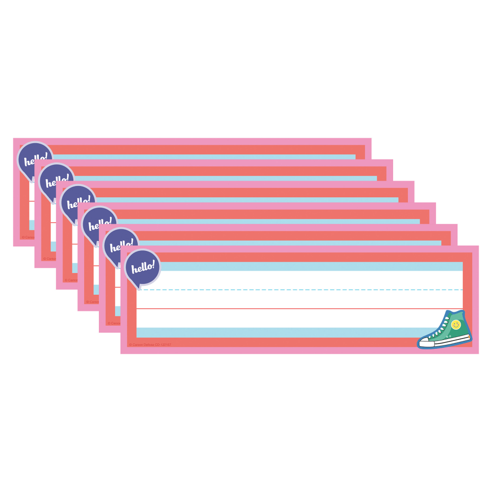 Carson Dellosa Education Name Plates, 9-1/2in x 2-7/8in, We Stick Together, 36 Name Plates Per Pack, Bundle Of 6 Packs MPN:CD-122157-6