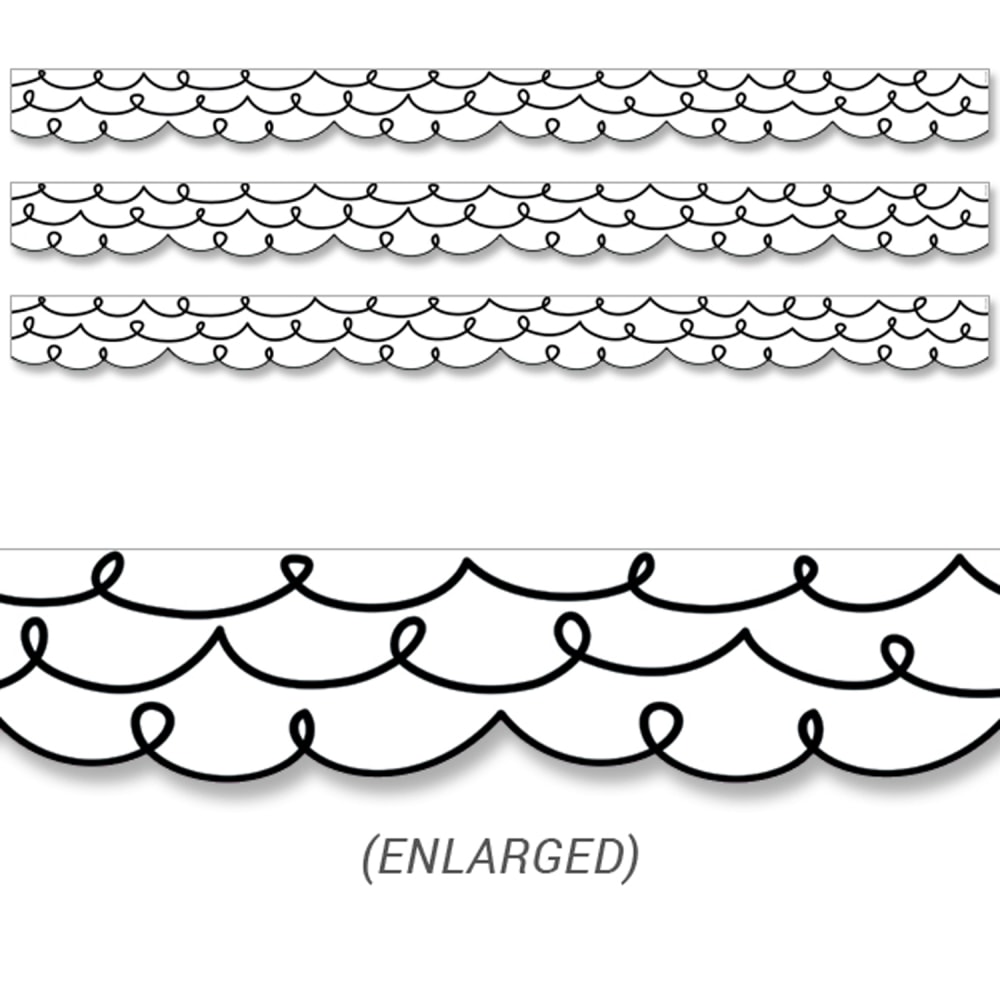 Creative Teaching Press EZ Border, Core Decor Loop-De-Loop, 48' Per Pack, Set Of 3 Packs MPN:CTP10456-3