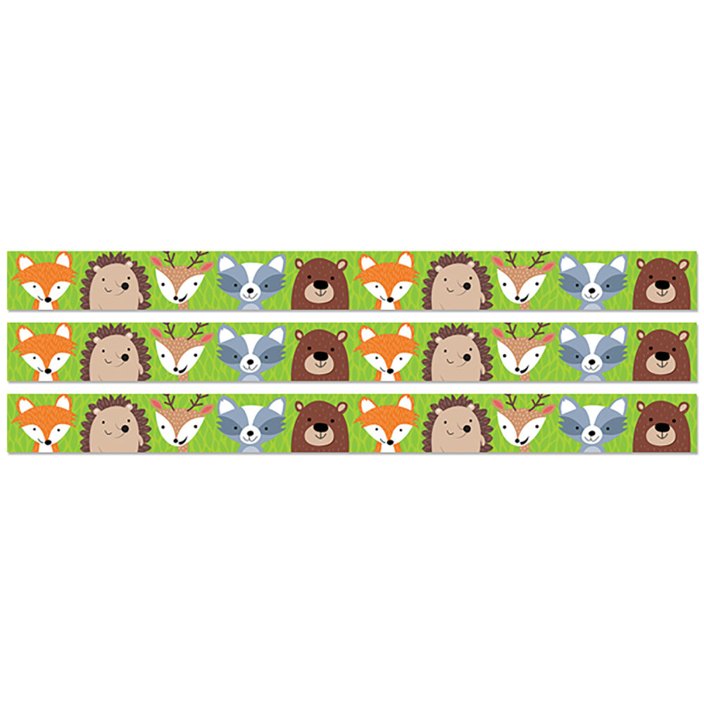 Creative Teaching Press EZ Borders, Woodland Animals, 24 Borders Per Pack, Set Of 3 Packs MPN:CTP10522-3