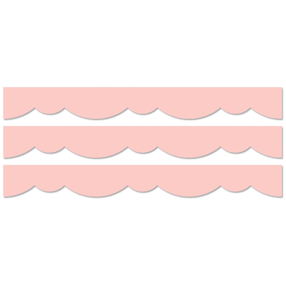 Creative Teaching Press Scallops EZ Borders, Blush, 24 Borders Per Pack, Set Of 3 Packs MPN:CTP10527-3