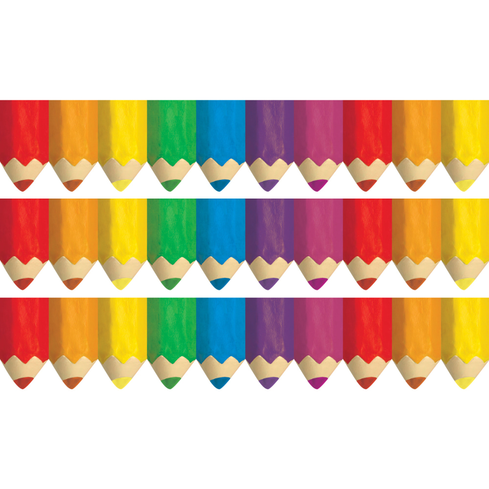 Creative Teaching Press Scallops EZ Borders, Jumbo Color Pencils, 24 Borders Per Pack, Set Of 3 Packs MPN:CTP10559-3