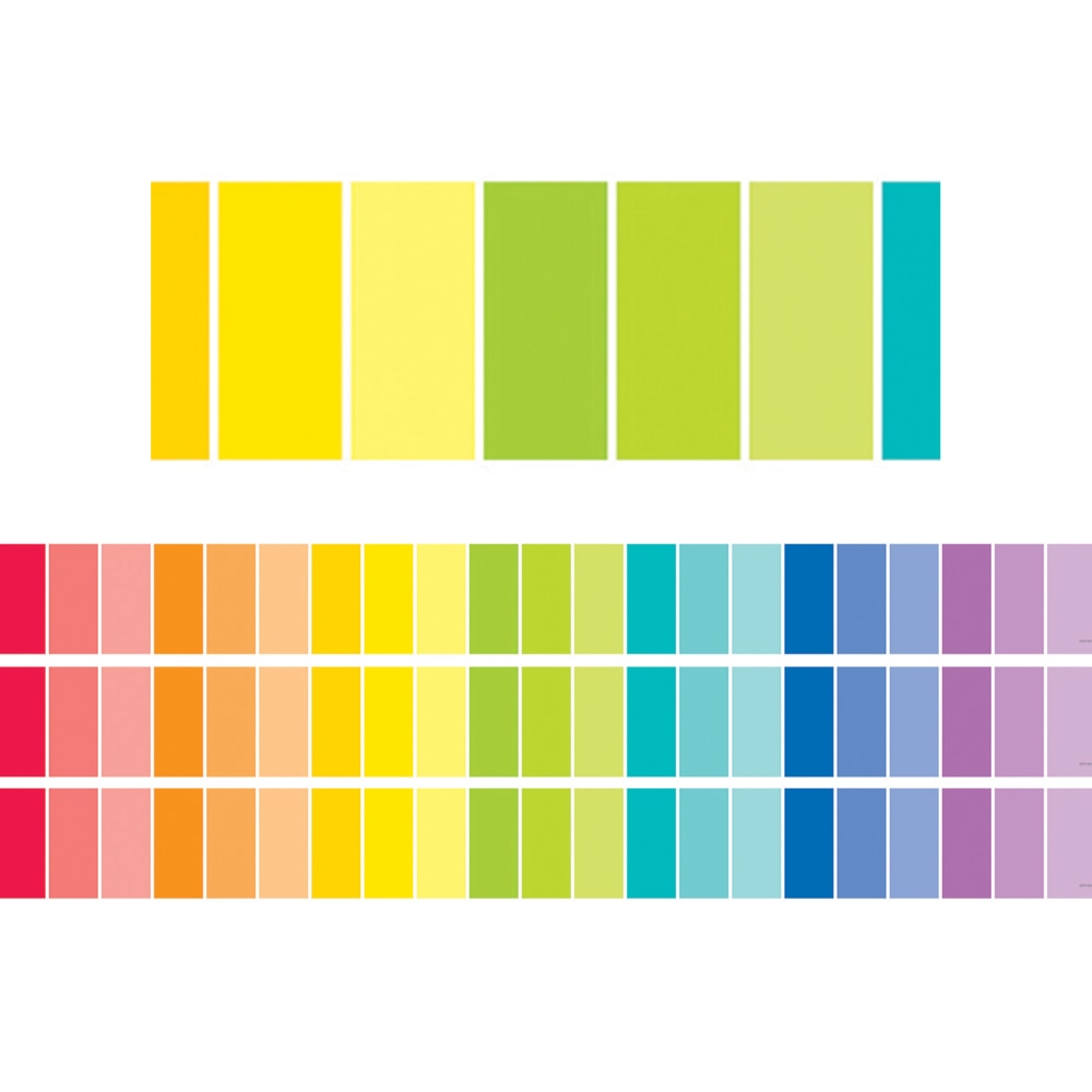Creative Teaching Press EZ Borders, Rainbow Paint Chip, 24 Borders Per Pack, Set Of 3 Packs MPN:CTP10564-3