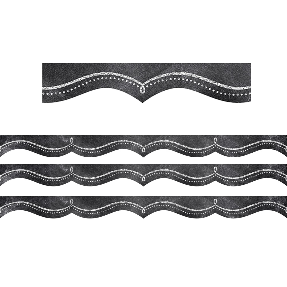 Creative Teaching Press Scallops EZ Borders, Dotted Swirl, 24 Borders Per Pack, Set Of 3 Packs MPN:CTP10571-3