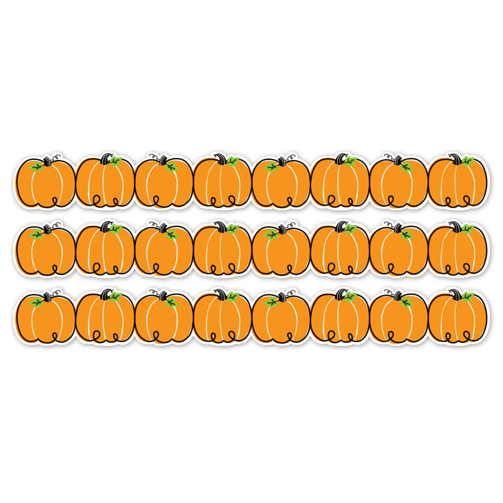 Creative Teaching Press EZ Borders, Doodle Pumpkins, 24 Borders Per Pack, Set Of 3 Packs MPN:CTP10582-3