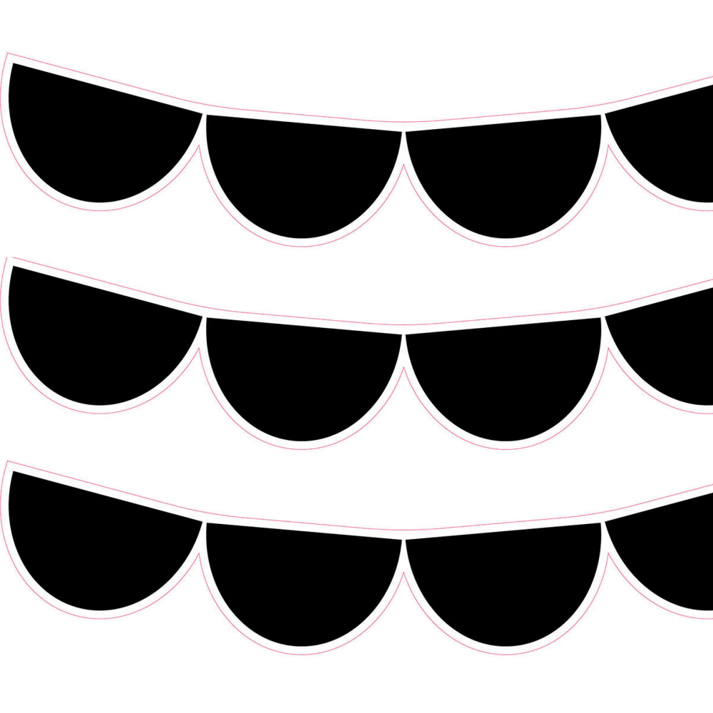 Creative Teaching Press EZ Borders, Black Half-Dots, 48' Per Pack, Set Of 3 Packs MPN:CTP10675-3