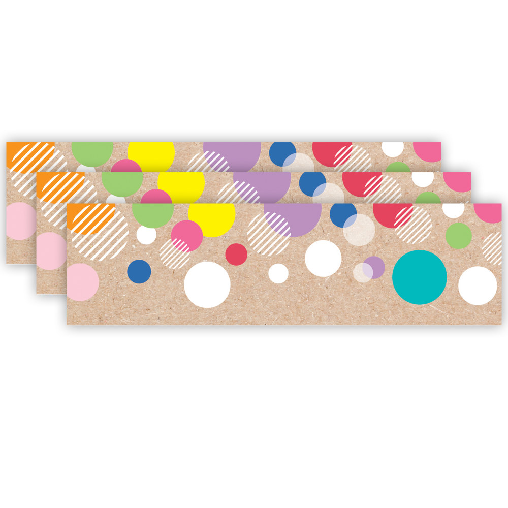 Creative Teaching Press EZ Borders, Krafty Pop Colorful Kraft Bubbles, 24 Borders Per Pack, Set Of 3 Packs MPN:CTP10908-3