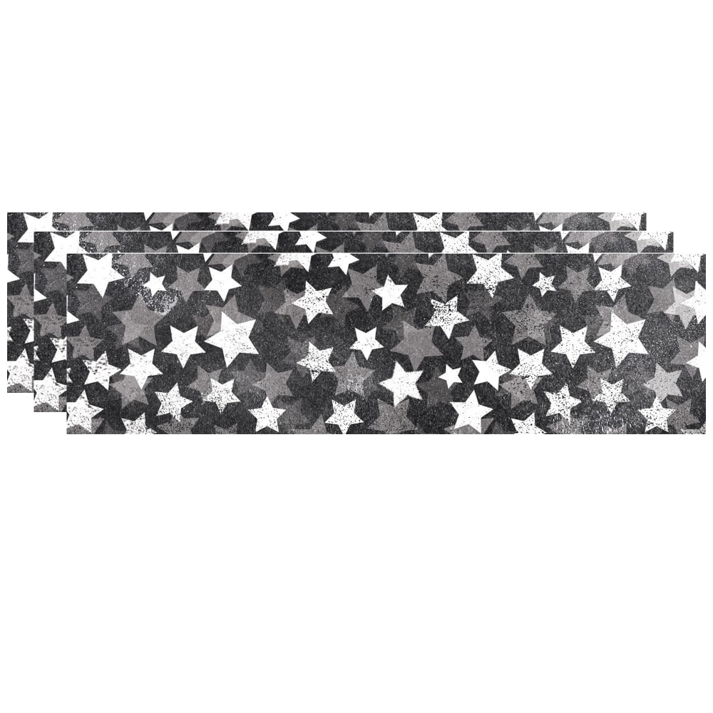 Creative Teaching Press EZ Borders, Chalk It Up! Chalk Stars, 24 Borders Per Pack, Set Of 3 Packs MPN:CTP10910-3