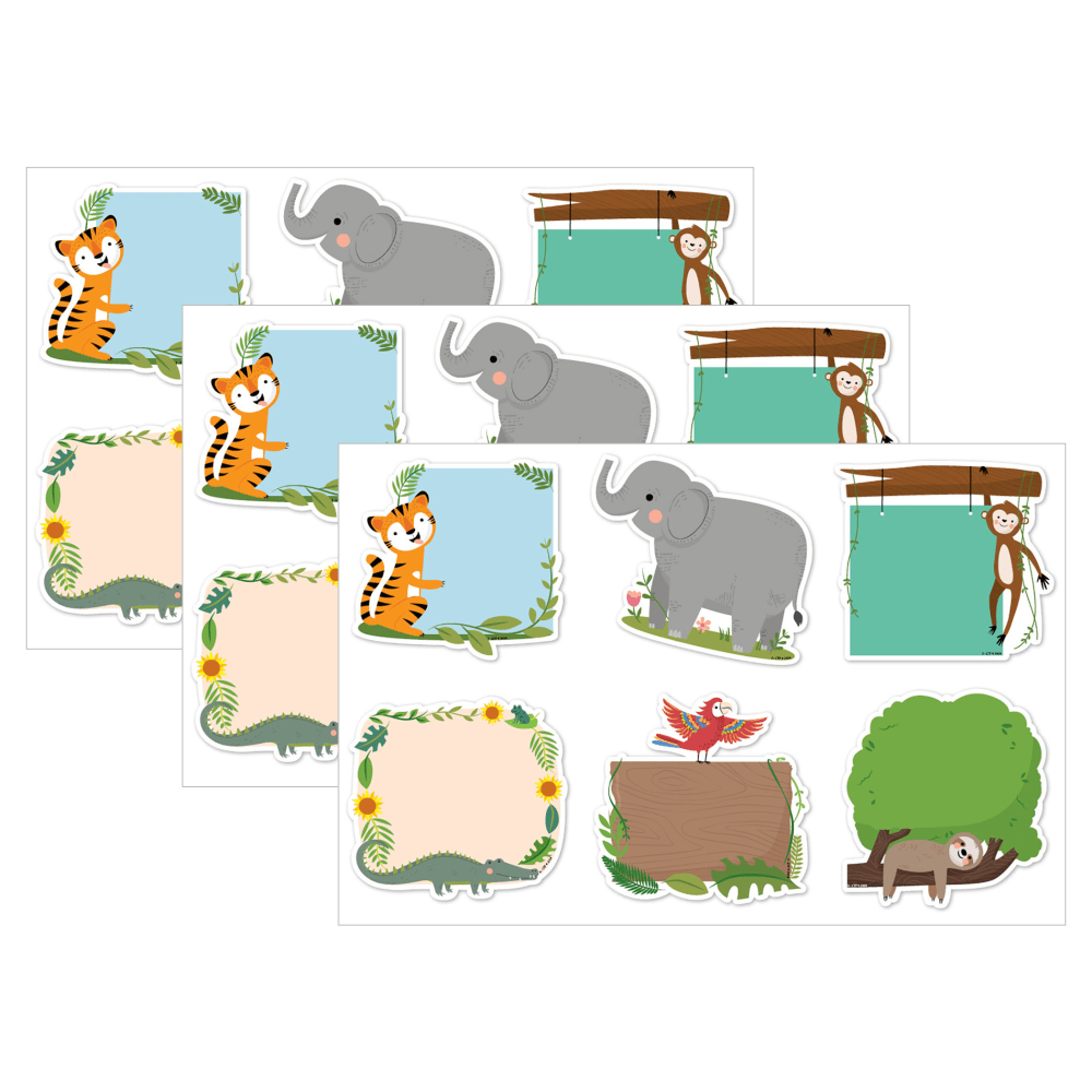 Creative Teaching Press Designer Cut-Outs, 6in, Jungle Friends, 36 Cut-Outs Per Pack, Bundle Of 3 Packs MPN:CTP10926-3