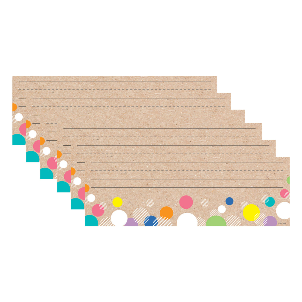 Creative Teaching Press Name Plates, 9-1/2in x 3/14in, Krafty Pop! Colorful Kraft Bubbles, 36 Plates Per Pack, Bundle Of 6 Packs MPN:CTP10941-6