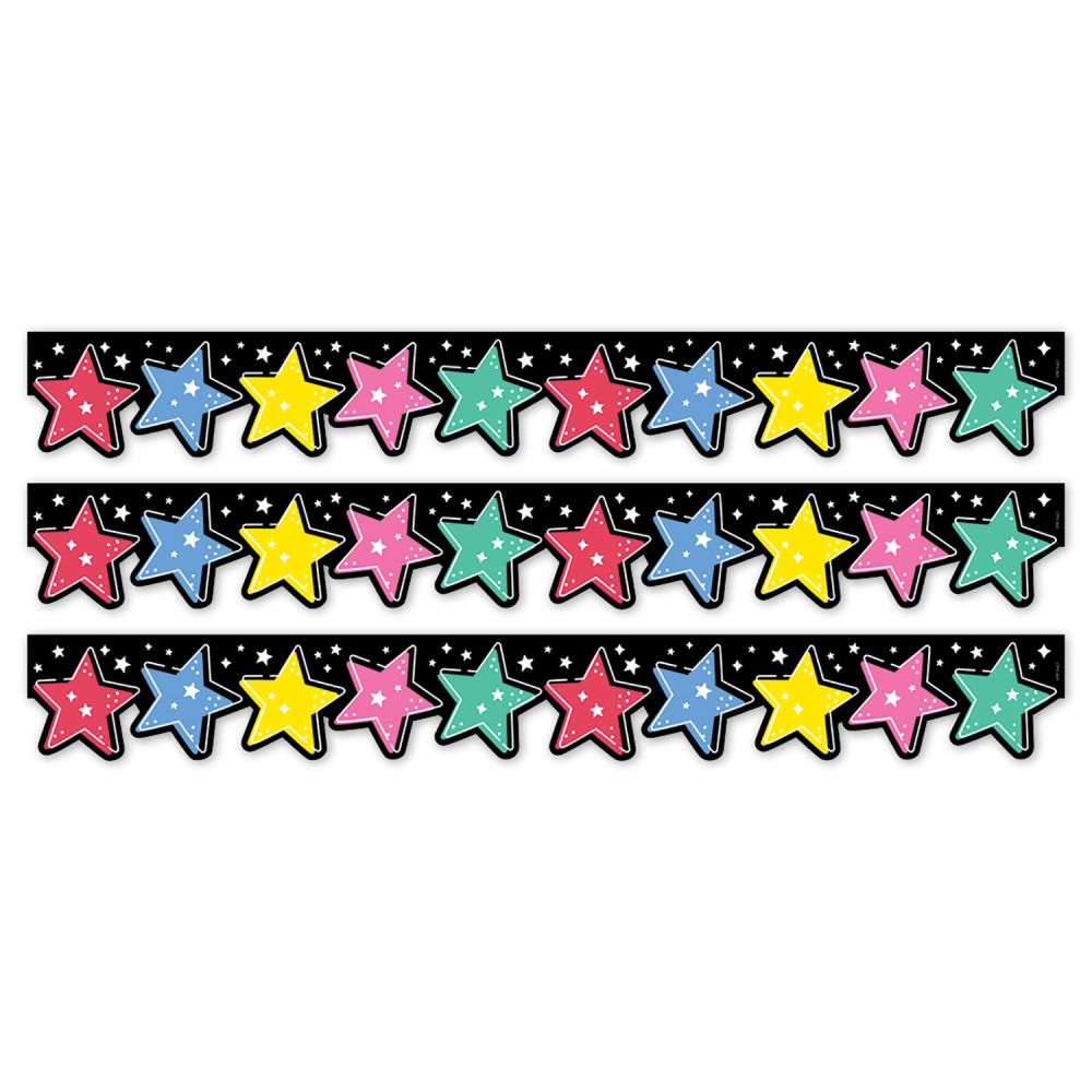 Creative Teaching Press EZ Borders, Star Bright, 24 Borders Per Pack, Set Of 3 Packs MPN:CTP10981-3