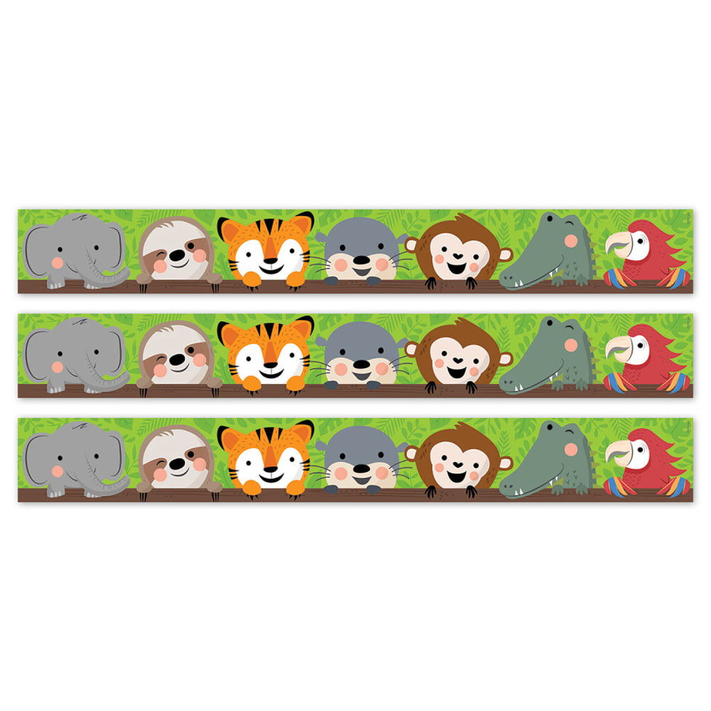 Creative Teaching Press EZ Borders, Jungle Friends, 24 Borders Per Pack, Set Of 3 Packs MPN:CTP10983-3