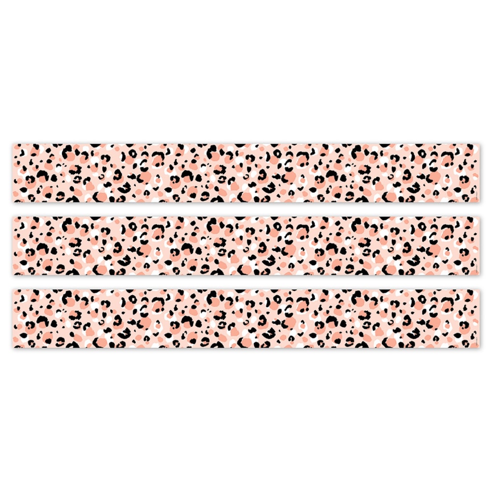 Creative Teaching Press EZ Borders, Jungle Friends Blush Leopard, 24 Borders Per Pack, Set Of 3 Packs MPN:CTP10985-3