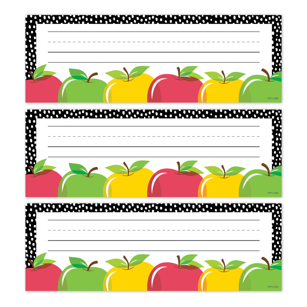 Creative Teaching Press Name Plates, Apple Time, 36 Per Pack, Set Of 3 Packs MPN:CTP11029-3