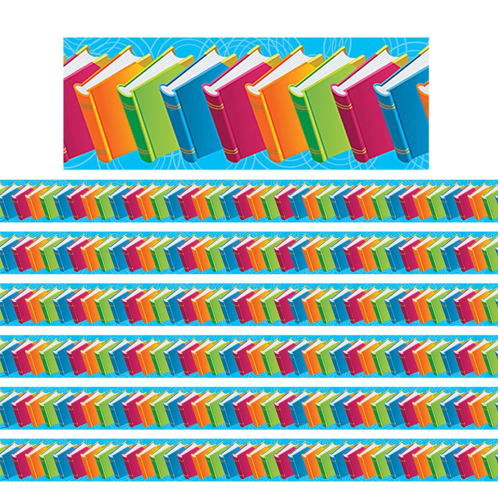 Edupress Layered Borders, Books Spotlight, 12 Borders Per Pack, Set Of 6 Packs MPN:EP-618R-6
