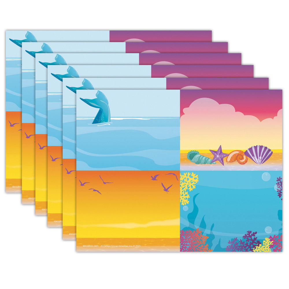 Eureka Name Tags, 2-7/8in x 2-1/4in, Seas The Day, 40 Name Tags Per Pack, Bundle Of 6 Packs MPN:EU-650341-6