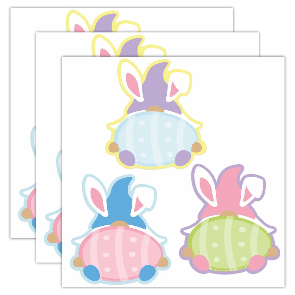 Eureka Paper Cut-Outs, Easter Gnomes, 5-1/2in x 5-1/2in, 36 Cut-Outs Per Pack, Bundle Of 3 Packs MPN:EU-841582-3