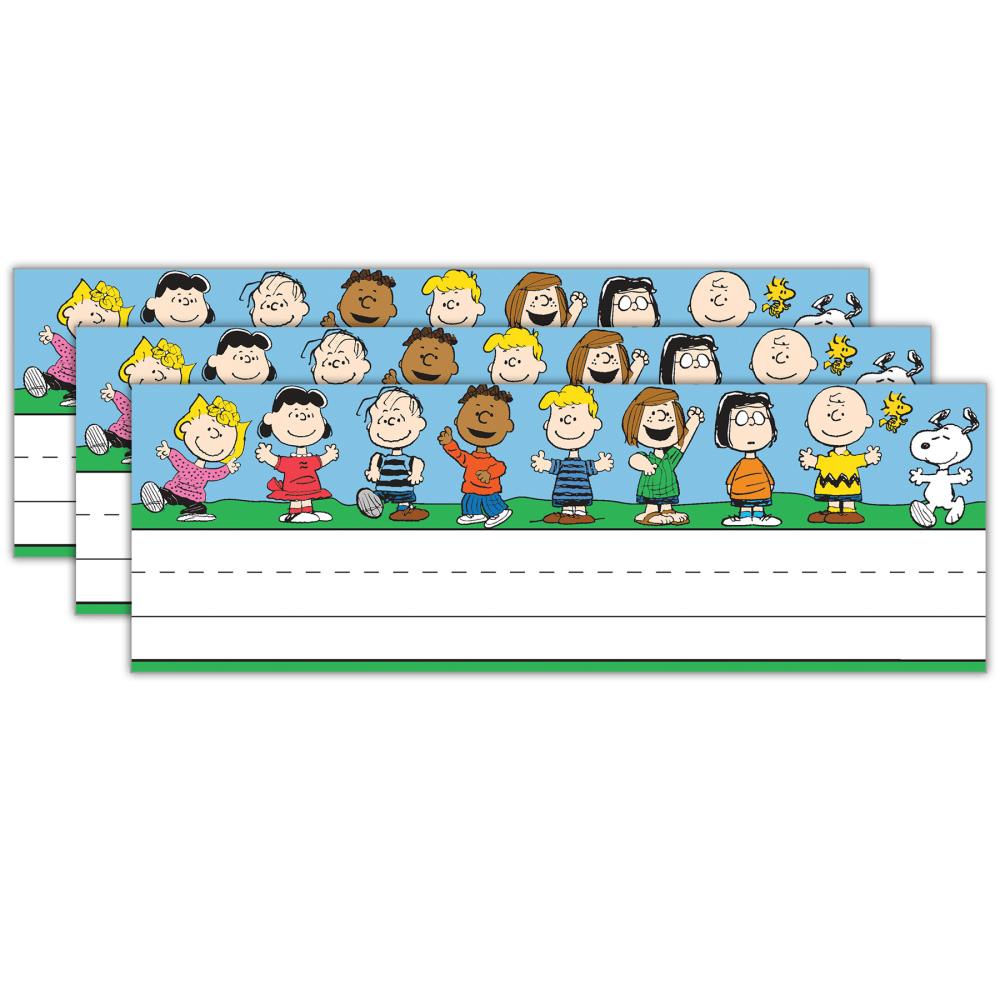Eureka Tented Name Plates, 9-5/8in x 6-1/2in, Peanuts, 36 Name Plates Per Pack, Bundle Of 3 Packs MPN:EU-843243-3