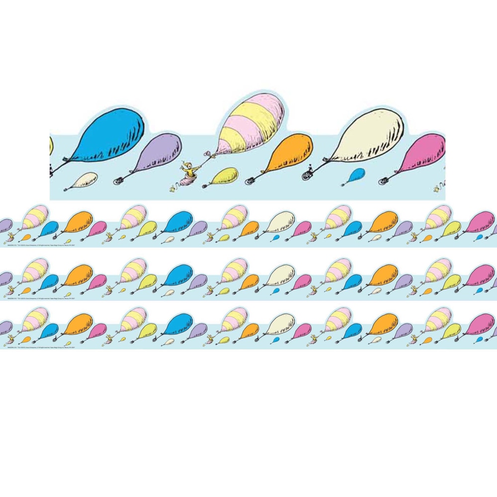 Eureka School Extra-Wide Deco Trim, Oh The Places You'll Go, 37' Per Pack, Set Of 3 Packs MPN:EU-846309-3