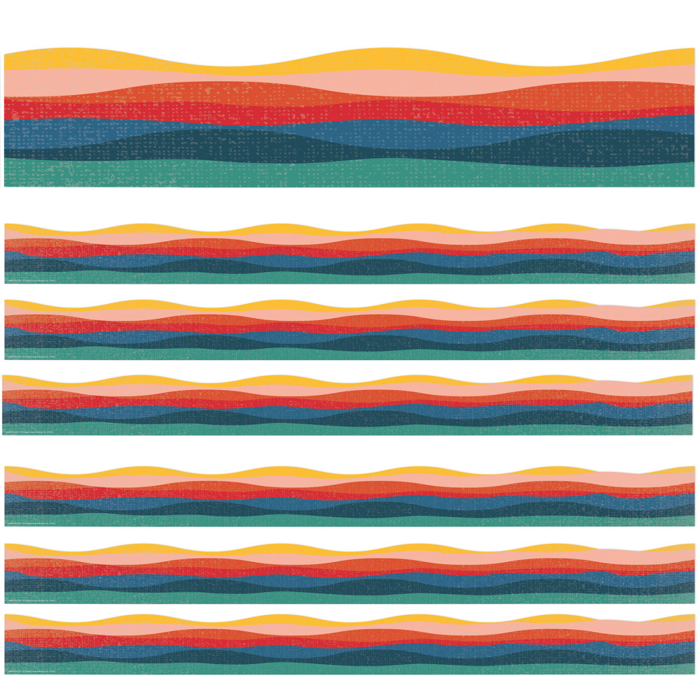 Eureka School Extra-Wide Deco Trim, Adventurer Golden Hour, 37' Per Pack, Set Of 6 Packs MPN:EU-846323-6