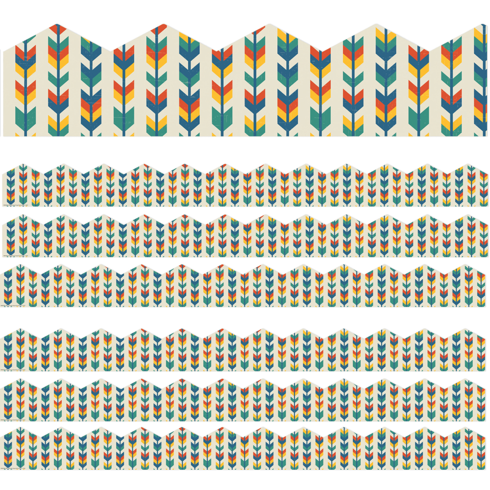 Eureka School Extra-Wide Deco Trim, Adventurer Arrows, 37' Per Pack, Set Of 6 Packs MPN:EU-846326-6