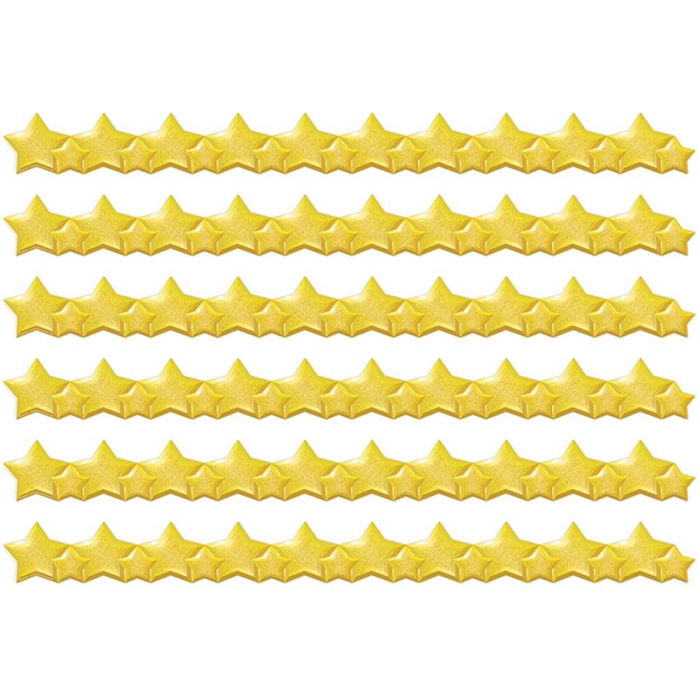 Eureka Extra Wide Deco Trim Packs, 37' x 3-1/4in, Stars, Set Of 6 Packs MPN:EU-846340-6