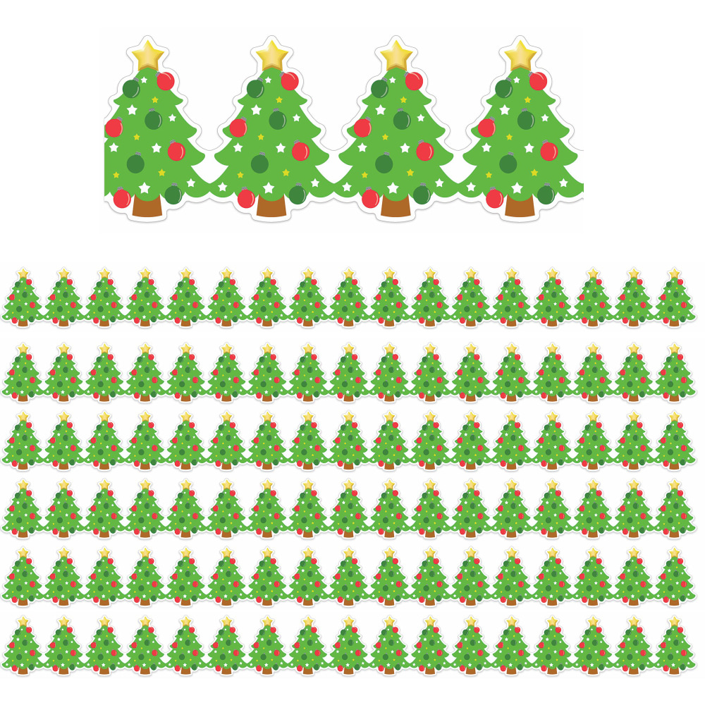 Eureka Extra Wide Deco Trim Packs, 37' x 3-1/4in, Christmas Tree, Set Of 6 Packs MPN:EU-846347-6