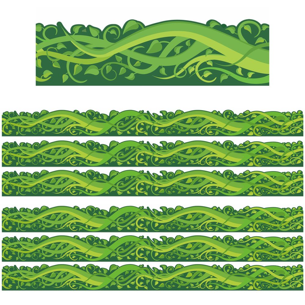 Eureka Extra Wide Die-Cut Deco Trim Packs, 37' x 3-1/4in, Once Upon A Dream Vines, Set Of 6 Packs MPN:EU-846354-6