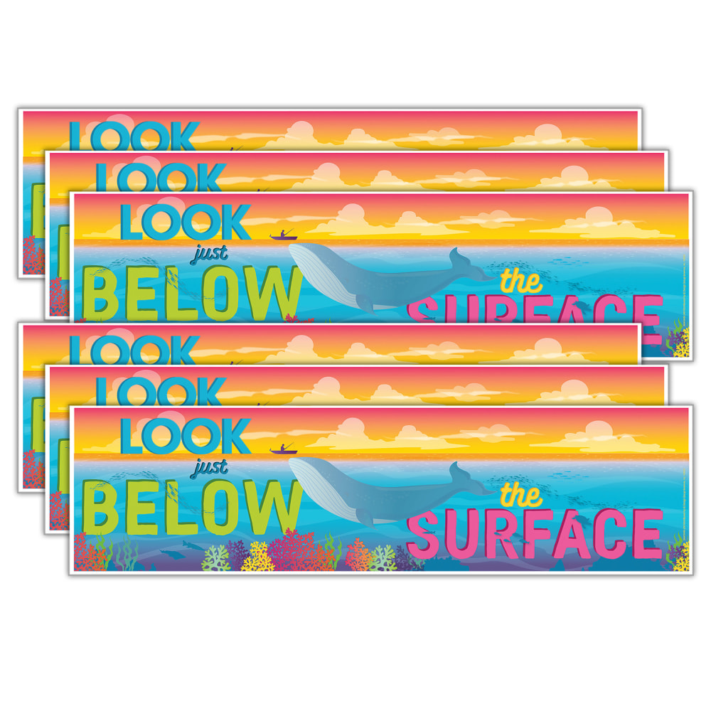 Eureka Horizontal Banners, 12in x 45in, Seas The Day, Bundle Of 6 Banners MPN:EU-849349-6
