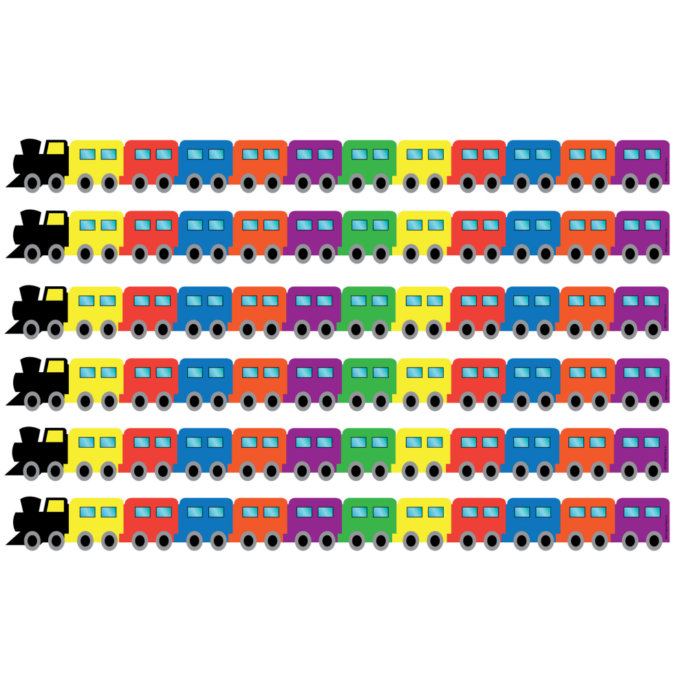 Hygloss Borders, Die-Cut, Train, 36' Per Pack, Set Of 6 Packs MPN:HYG33682-6