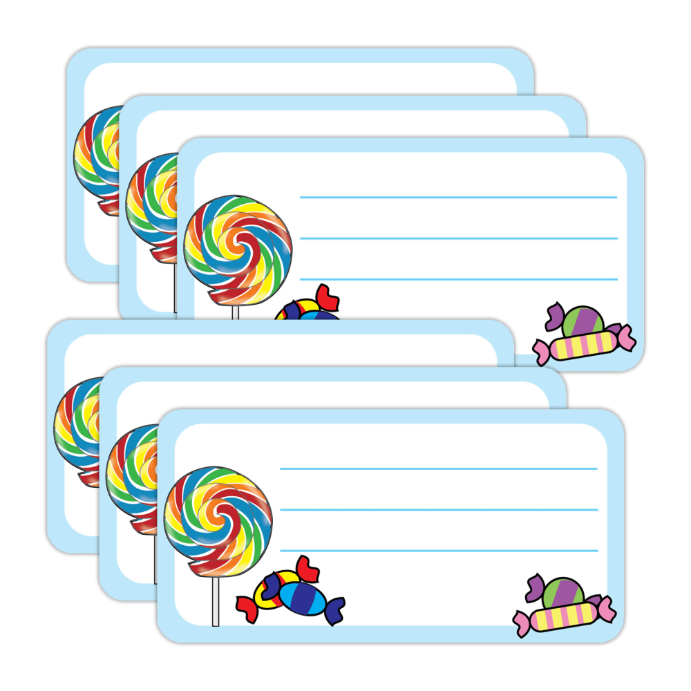 Creative Shapes Etc. Nametags, 1-5/8in x 3-1/4in, Candy, 36 Nametags Per Pack, Bundle Of 6 Packs MPN:SE-0799-6
