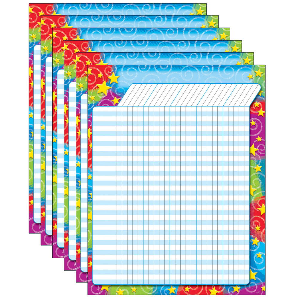TREND Incentive Chart, Stars N Swirls, 17in x 22in, Pack Of 6 MPN:T-73355-6