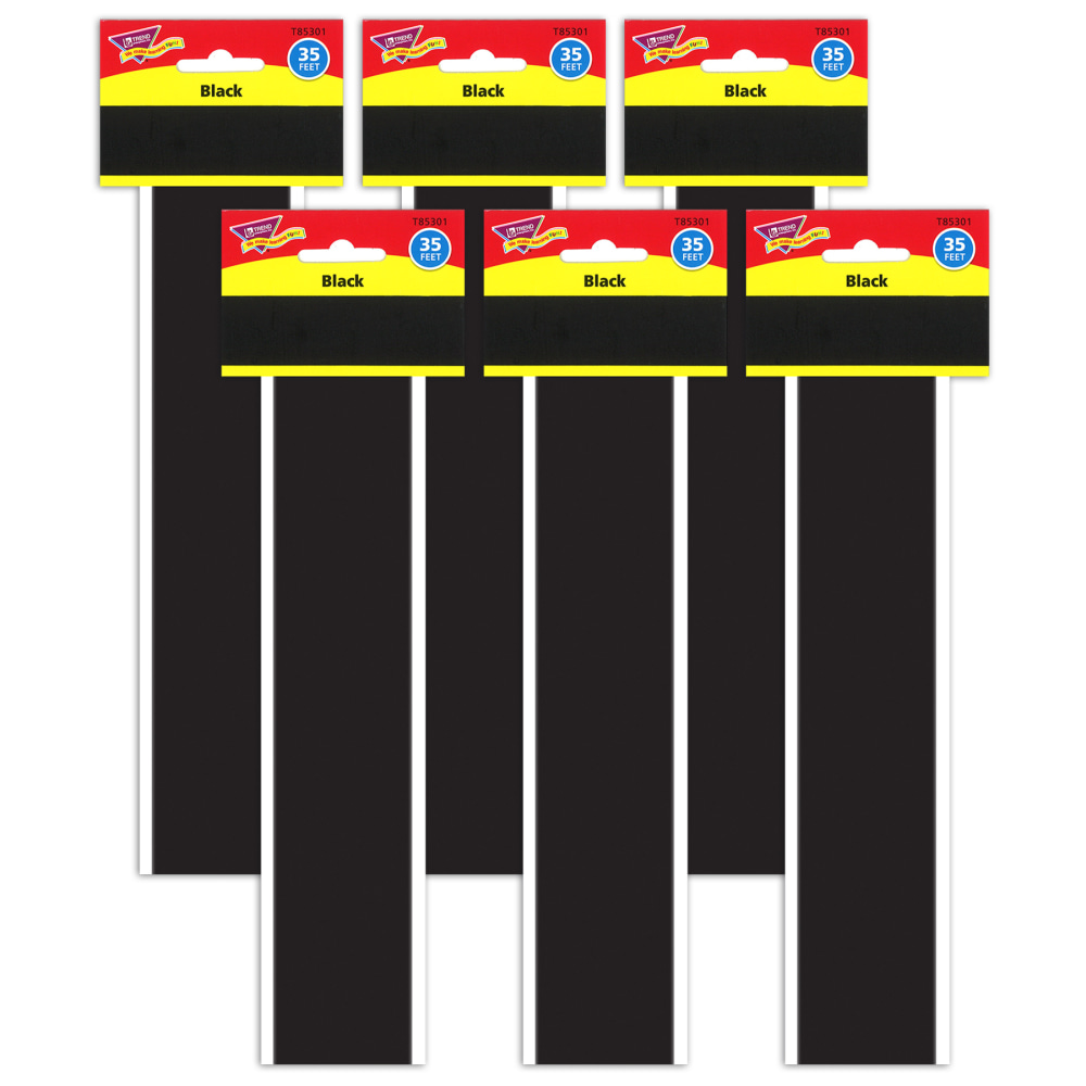TREND Bolder Borders, 2-3/4in x 35-3/4ft, Black, Pack Of 6 Borders MPN:T-85301-6