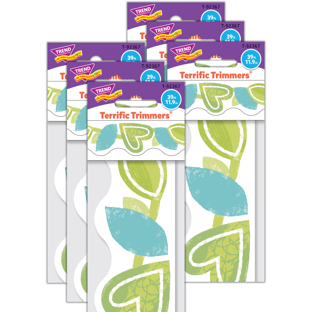 Trend Terrific Trimmers Packs, 39' x 2-1/4in, Vine Time, Set Of 6 Packs MPN:T-92367-6