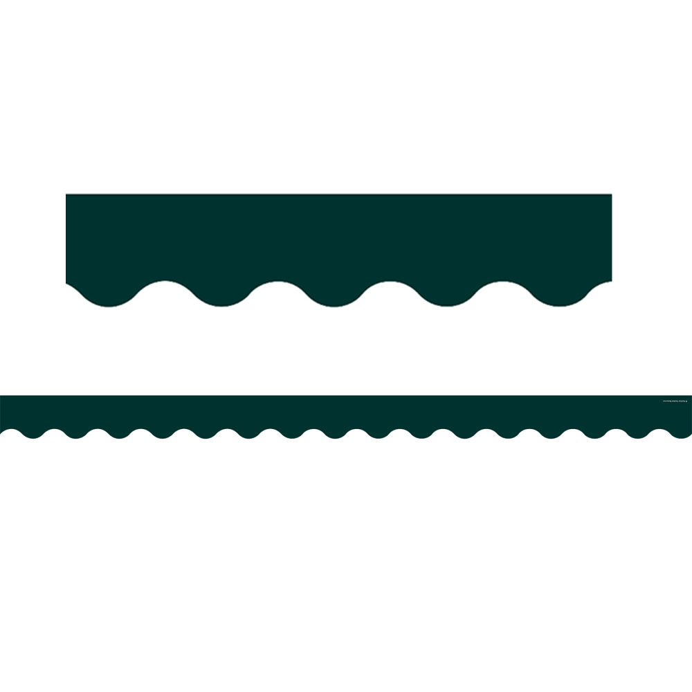 Teacher Created Resources Scalloped Border Trim Packs, 35', Hunter Green, Set Of 6 Packs MPN:TCR3568-6