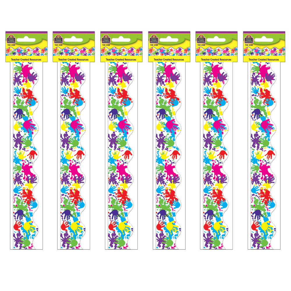 Teacher Created Resources Border Trim, Helping Hands, 35ft Per Pack, Set Of 6 Packs MPN:TCR4138-6