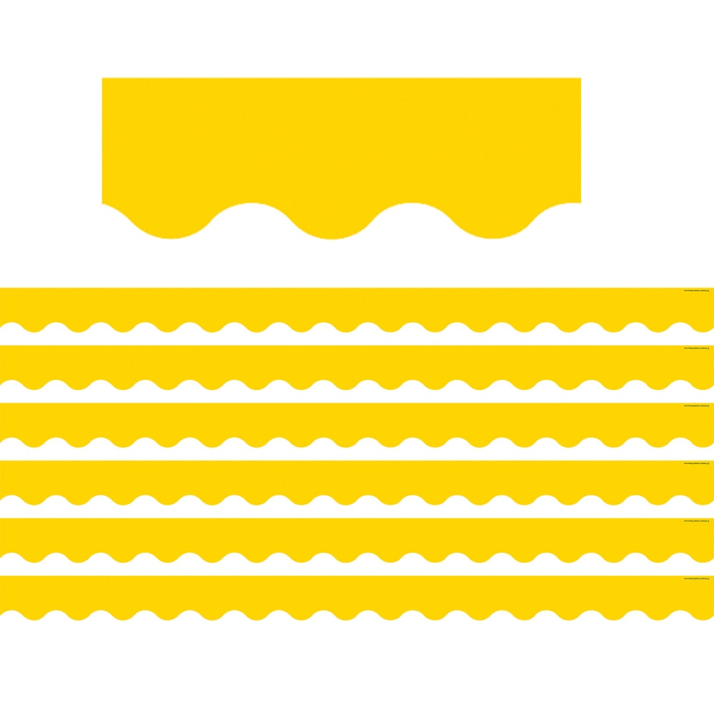 Teacher Created Resources Scalloped Border Trim Packs, 35', Yellow Gold, Set Of 6 Packs MPN:TCR4599-6