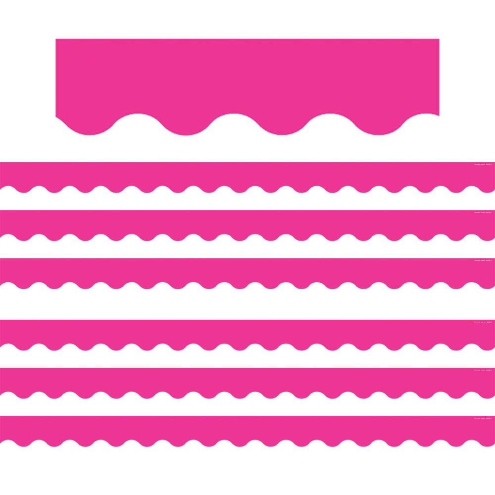 Teacher Created Resources Scalloped Border Trim Packs, 35', Hot Pink, Set Of 6 Packs MPN:TCR5582-6