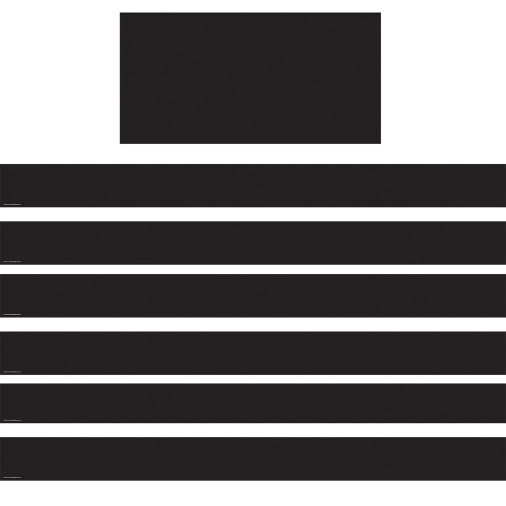 Teacher Created Resources Straight Border Trim, Black, 35ft Per Pack, Set Of 6 Packs MPN:TCR5789-6