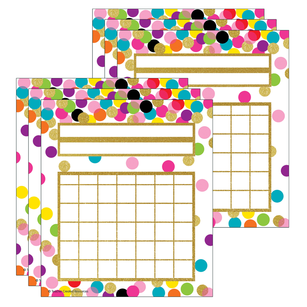 Teacher Created Resources Incentive Charts, Confetti, 36 Per Pack, Set Of 6 Packs MPN:TCR5887-6