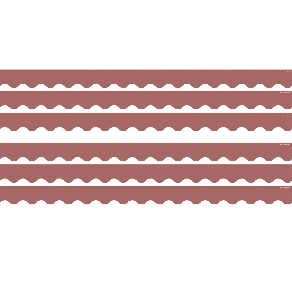 Teacher Created Resources Scalloped Border Trim Packs, 35', Deep Rose, Set Of 6 Packs MPN:TCR6684-6