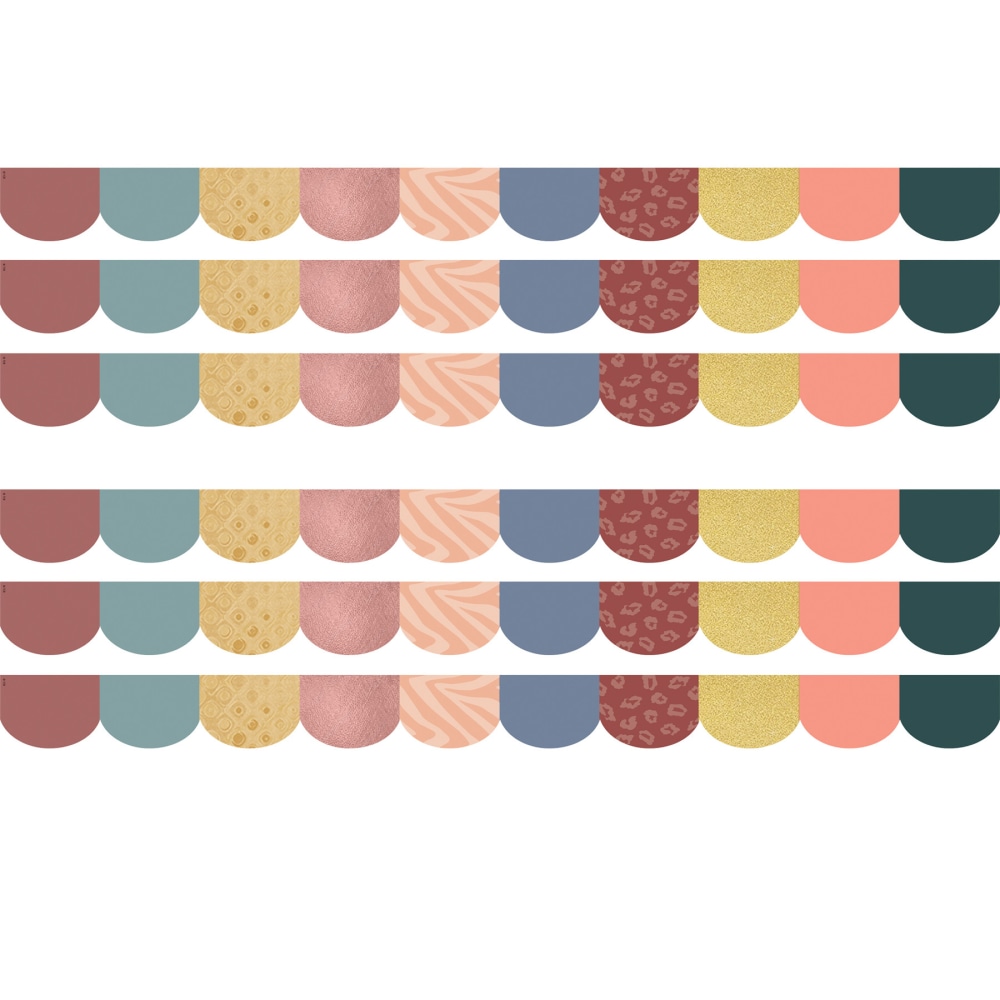 Teacher Created Resources Scalloped Border Trim Packs, 35', Wonderfully Wild, Set Of 6 Packs MPN:TCR6689-6