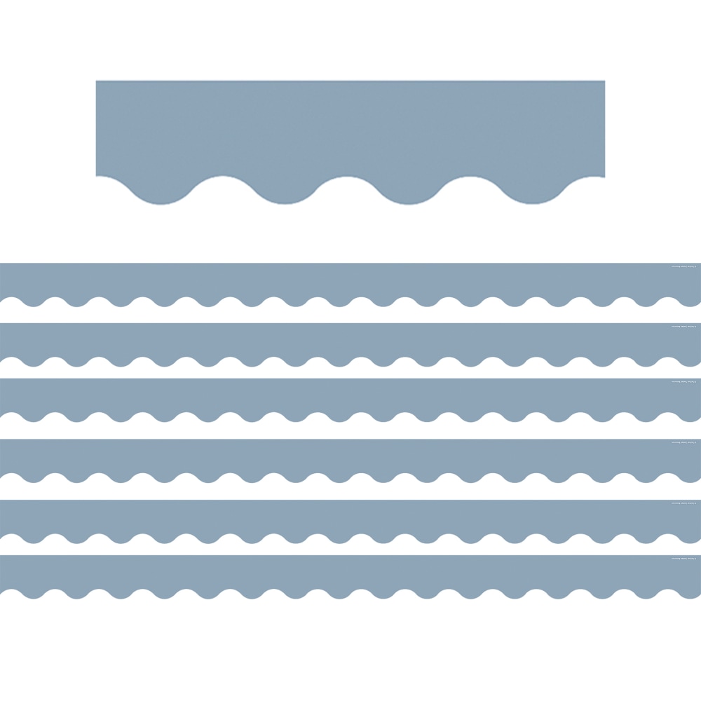 Teacher Created Resources Scalloped Border Trim Packs, 35', Cottage Blue, Set Of 6 Packs MPN:TCR6798-6